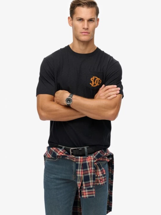 Foto van product Superdry & Co Shirt 'The Merchant Store' marine / oranje