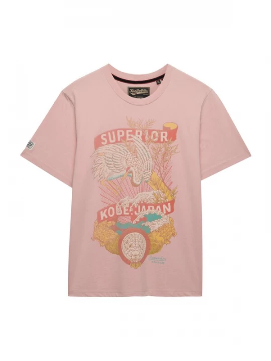 Foto van product Superdry & Co Shirt 'Tokyo' geel / smaragd / rosa / wit