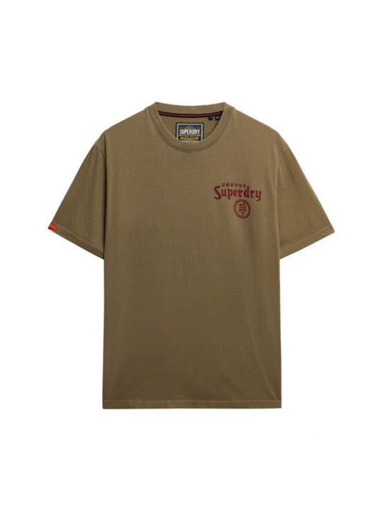 Foto van product Superdry & Co Shirt 'Tokyo Narrative' olijfgroen / donkerrood