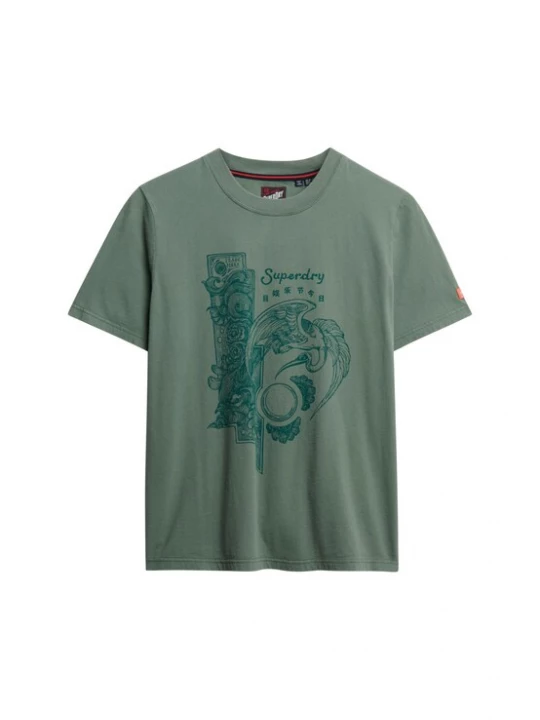 Foto van product Superdry & Co Shirt 'Tokyo Narrative' smaragd / jade groen