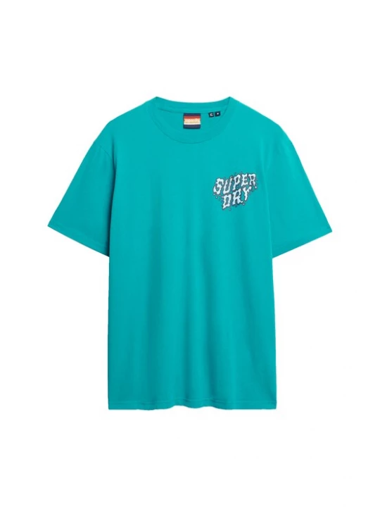 Foto van product Superdry & Co Shirt turquoise / zwart / wit
