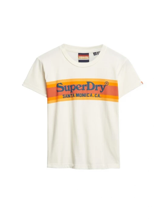 Foto van product Superdry & Co Shirt 'Venue' blauw / oranje / donkeroranje / wolwit