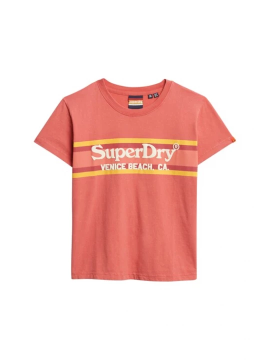 Foto van product Superdry & Co Shirt 'Venue' geel / watermeloen rood / wit