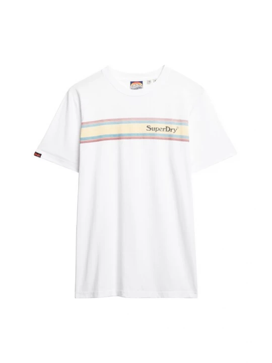 Foto van product Superdry & Co Shirt 'Venue' pasteloranje / bourgogne / zwart / wit