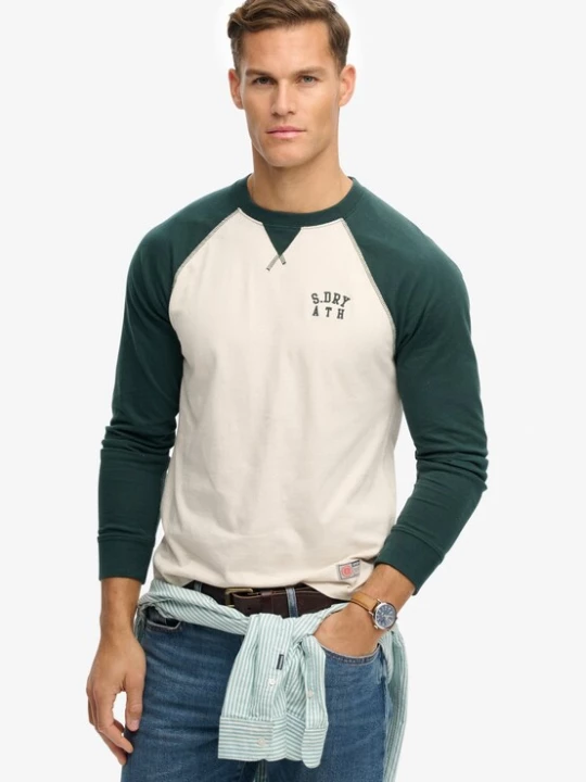 Foto van product Superdry & Co Shirt 'Vintage Athletic' crème / smaragd