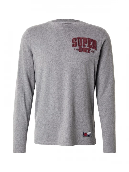 Foto van product Superdry & Co Shirt 'Vintage Athletic' grijs gemêleerd / bordeaux