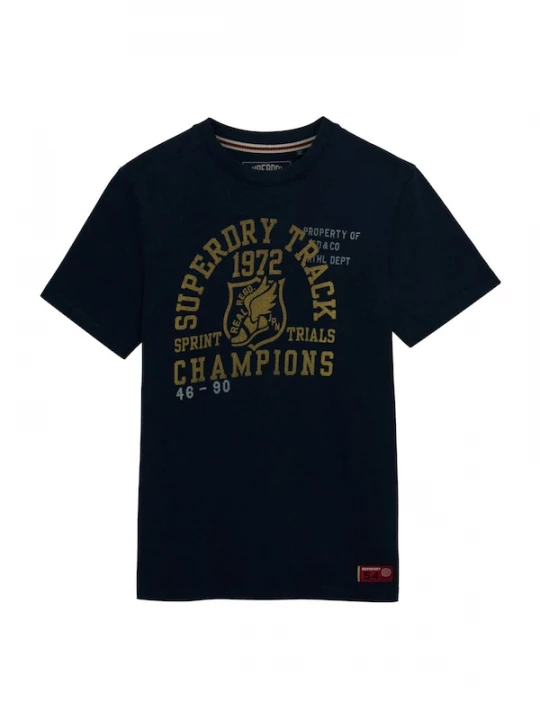 Foto van product Superdry & Co Shirt 'Vintage Prep' navy / mosterd / goud / lichtgrijs