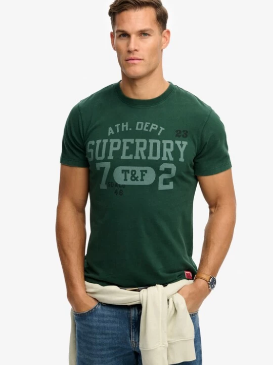 Foto van product Superdry & Co Shirt 'Vintage Prep' pastelgroen / donkergroen / zwart