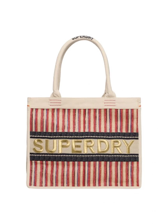 Foto van product Superdry & Co Shopper crème / goud / rood / zwart