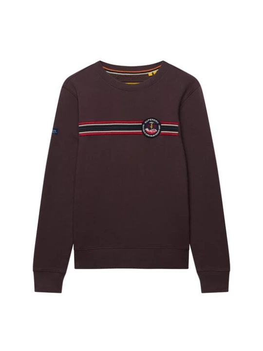 Foto van product Superdry & Co Sweatshirt donkerbruin / rood / zwart / offwhite