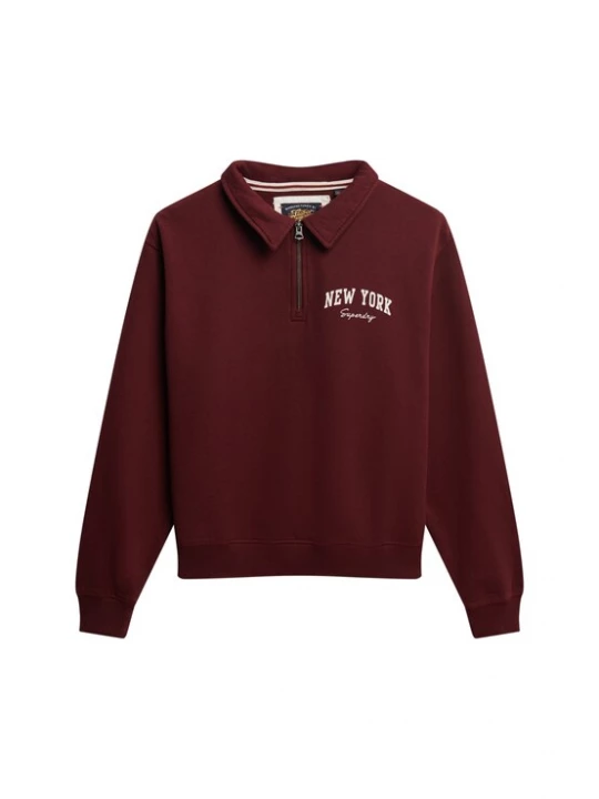 Foto van product Superdry & Co Sweatshirt 'Essentials' donkerrood / wit