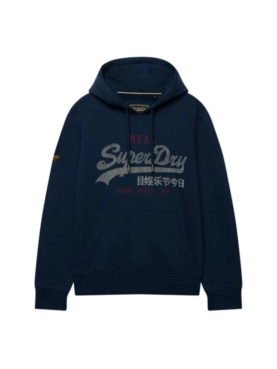 Foto van product Superdry & Co Sweatshirt 'Heritage' navy / stone grey / robijnrood