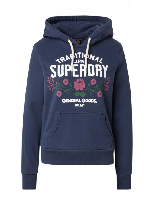 Foto van product Superdry & Co Sweatshirt 'LOT 54' navy / groen / donkerroze / wit