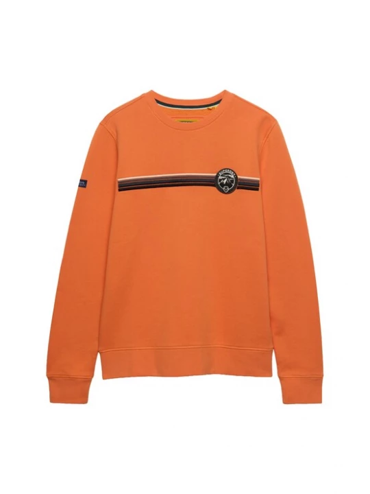 Foto van product Superdry & Co Sweatshirt stone grey / mandarijn / zwart