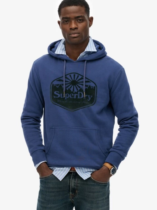 Foto van product Superdry & Co Sweatshirt 'Sun' blauw gemêleerd / zwart