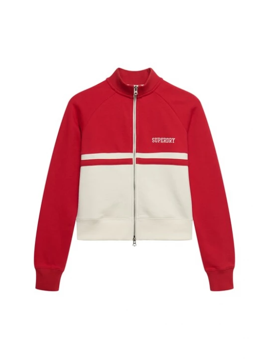 Foto van product Superdry & Co Sweatvest 'Athletic Essentials' crème / rood