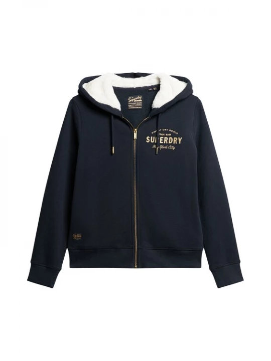Foto van product Superdry & Co Sweatvest beige / marine / wit