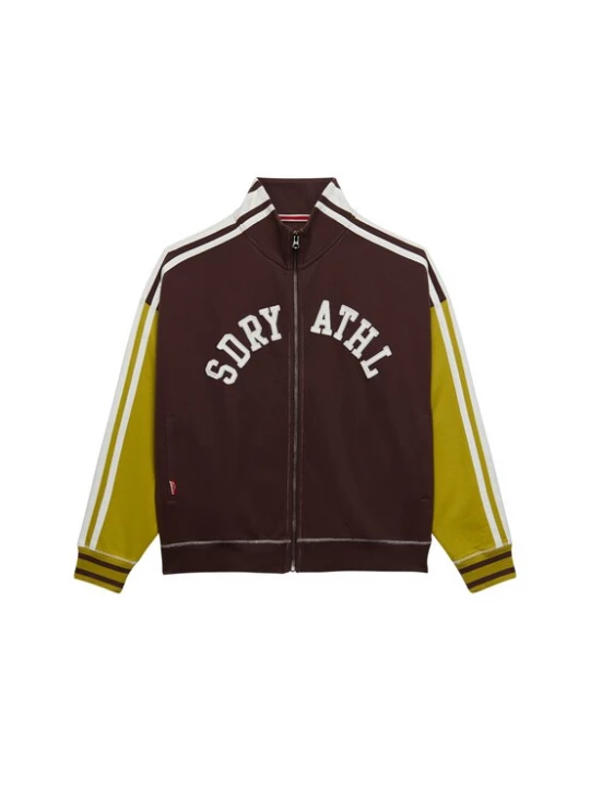 Foto van product Superdry & Co Sweatvest bruin / olijfgroen / wit