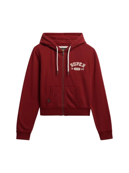 Foto van product Superdry & Co Sweatvest donkerrood / wit