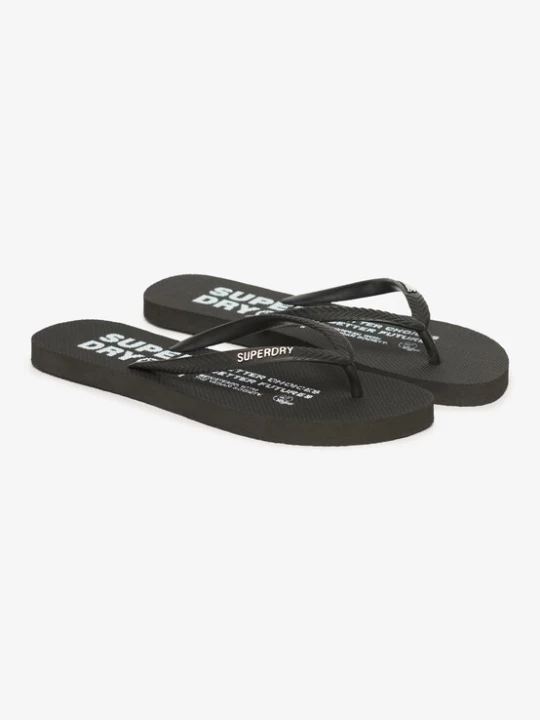 Foto van product Superdry & Co Teenslipper zwart / wit