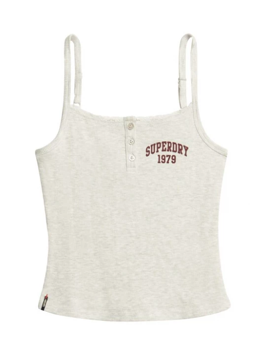 Foto van product Superdry & Co Top lichtgrijs / donkerrood