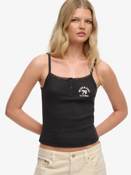 Foto van product Superdry & Co Top zwart / wit