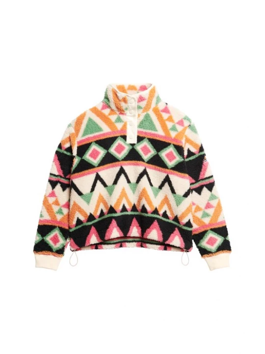 Foto van product Superdry & Co Trui beige / groen / oranje / zwart