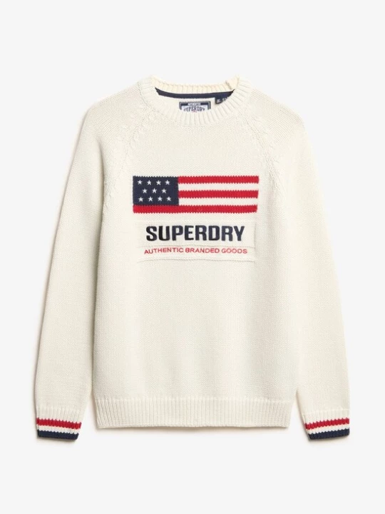 Foto van product Superdry & Co Trui ecru / marine / rood