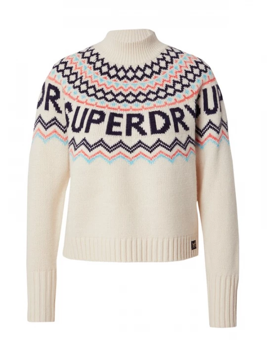 Foto van product Superdry & Co Trui 'Fairisle' crème / marine / lichtblauw / koraal