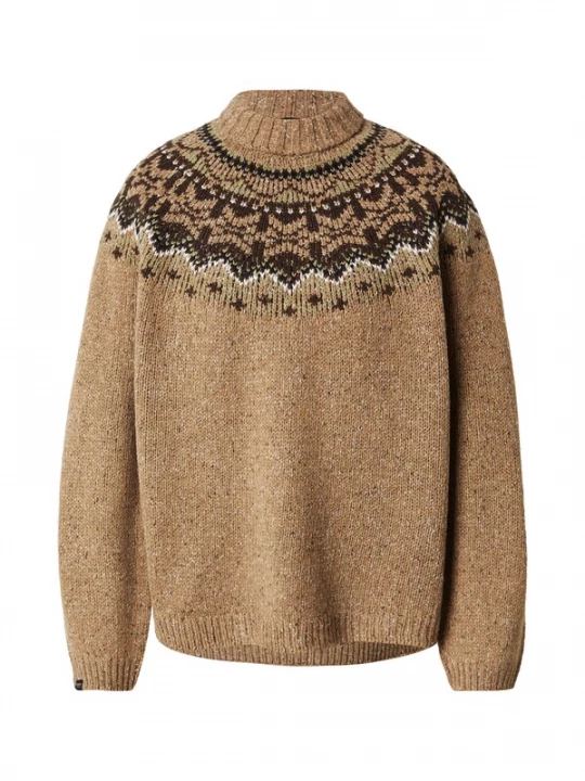Foto van product Superdry & Co Trui lichtbruin / donkerbruin / pastelgroen / wit