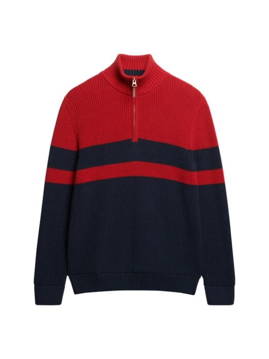 Foto van product Superdry & Co Trui marine / donkerrood