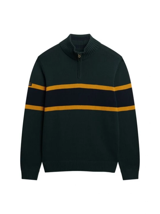 Foto van product Superdry & Co Trui nachtblauw / mosterd / donkergroen