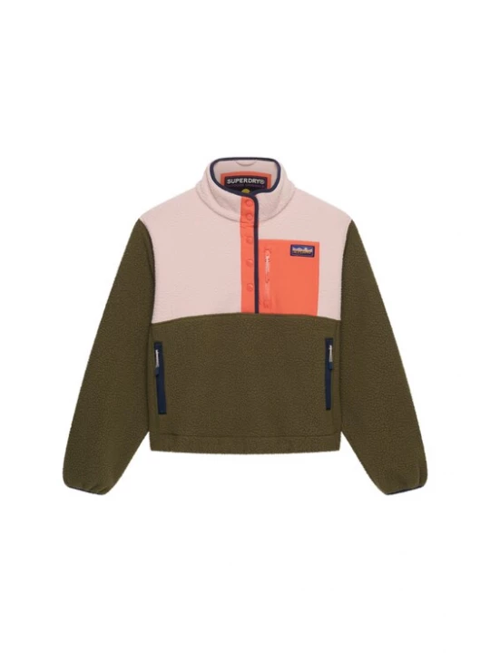 Foto van product Superdry & Co Trui olijfgroen / zalm roze / poederroze