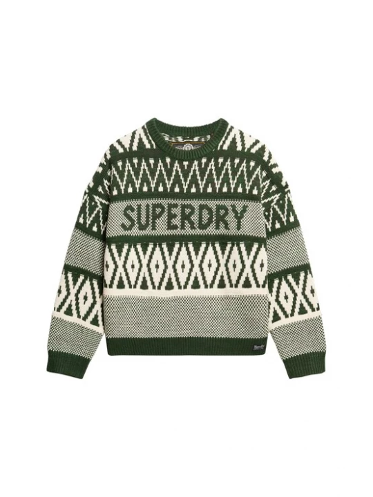 Foto van product Superdry & Co Trui pastelgroen / donkergroen