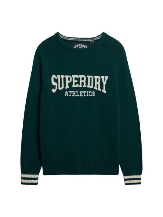 Foto van product Superdry & Co Trui 'Slouchy Intarsia' groen / wit