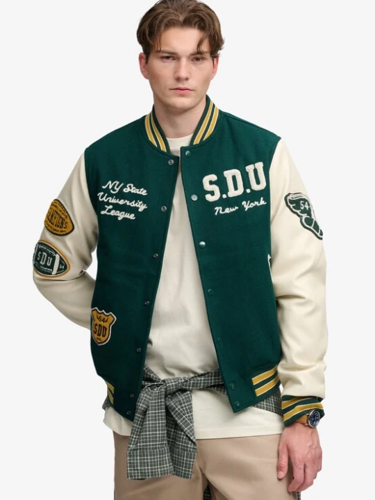 Foto van product Superdry & Co Tussenjas beige / geel / groen