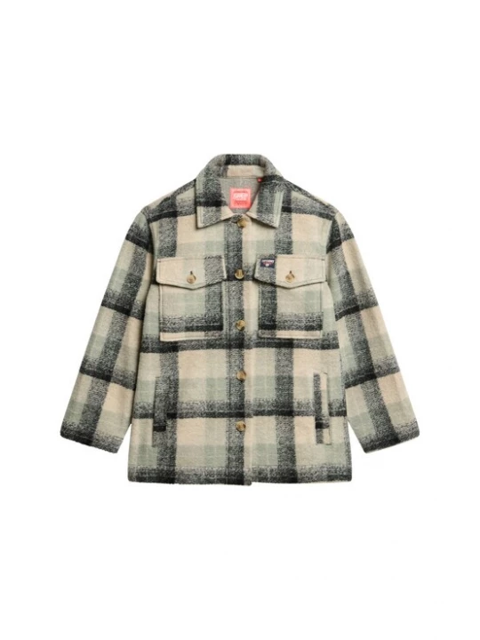 Foto van product Superdry & Co Tussenjas beige / mintgroen / zwart