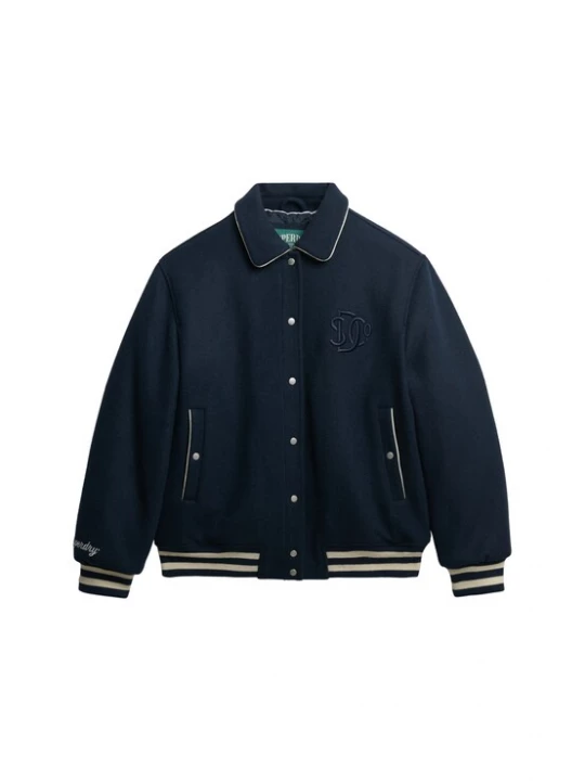 Foto van product Superdry & Co Tussenjas 'Country Club' crème / donkerblauw