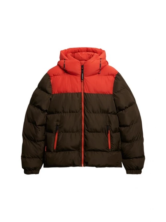 Foto van product Superdry & Co Tussenjas donkerbruin / rood