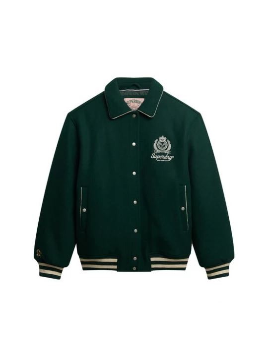 Foto van product Superdry & Co Tussenjas donkergroen / wit