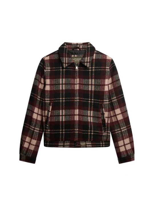 Foto van product Superdry & Co Tussenjas grijs / donkerrood / zwart