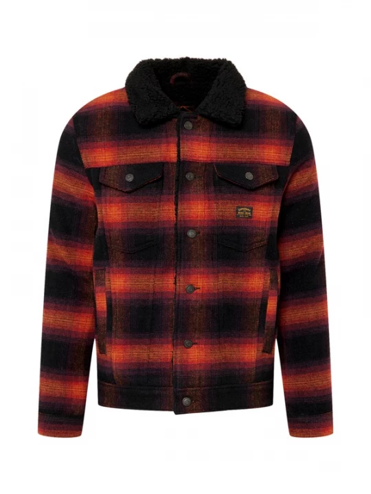 Foto van product Superdry & Co Tussenjas 'Highwayman' oranje / rood / zwart