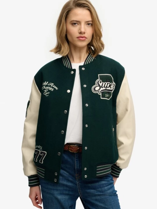 Foto van product Superdry & Co Tussenjas ivoor / donkergroen