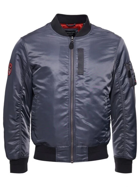 Foto van product Superdry & Co Tussenjas 'MA1' grijs / rood / zwart