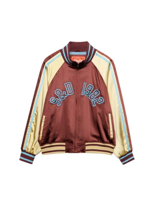 Foto van product Superdry & Co Tussenjas 'Suika' crème / hemelsblauw / bordeaux