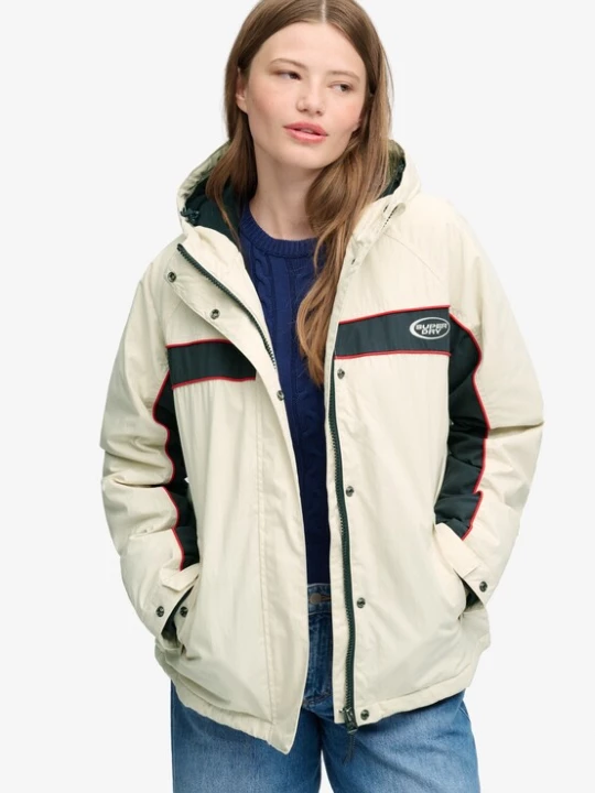 Foto van product Superdry & Co Tussenjas 'Vintage' marine / greige / kersrood