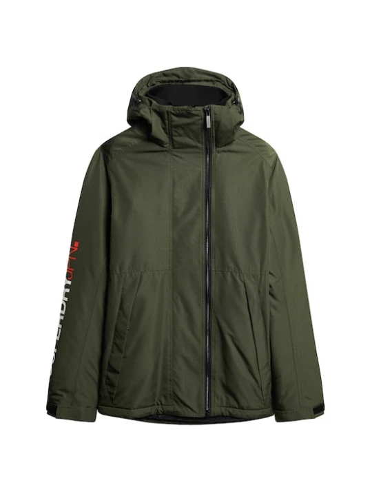 Foto van product Superdry & Co Tussenjas 'Yachter' donkergroen / vuurrood / wit