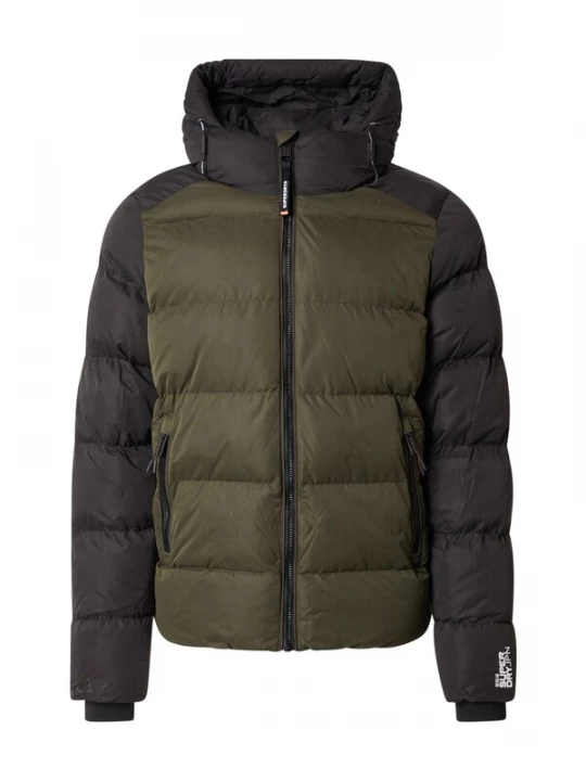 Foto van product Superdry & Co Winterjas donkergroen / zwart / wit