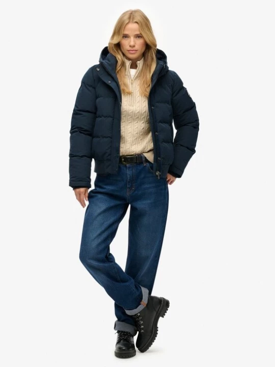 Foto van product Superdry & Co Winterjas 'Everest' beige / blauw / donkerblauw / wit
