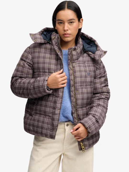 Foto van product Superdry & Co Winterjas 'Premium' bruin / donkerbruin / offwhite